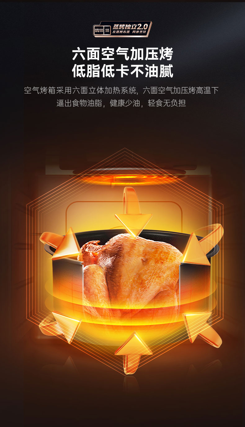 帥豐星辰X1雙子星蒸烤獨立(100S)集成灶