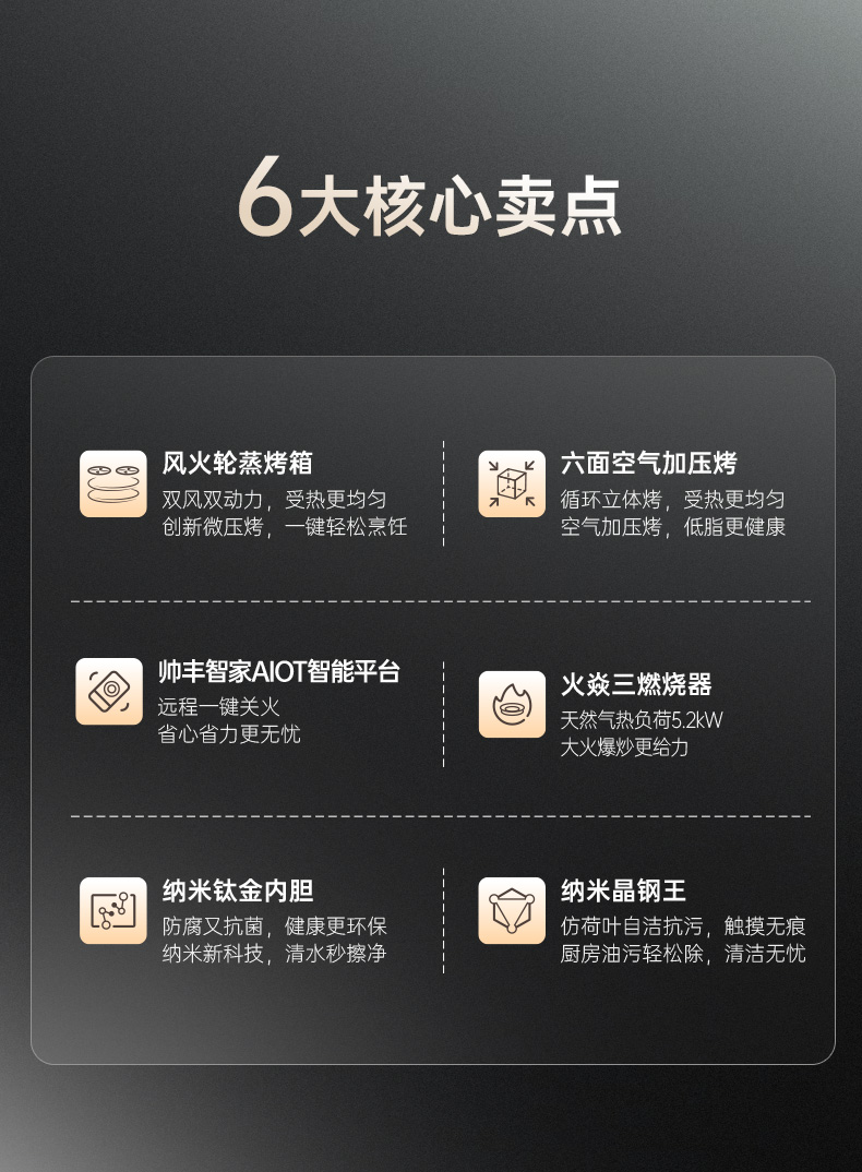 帥豐星辰X1雙子星蒸烤一體(90X)集成灶