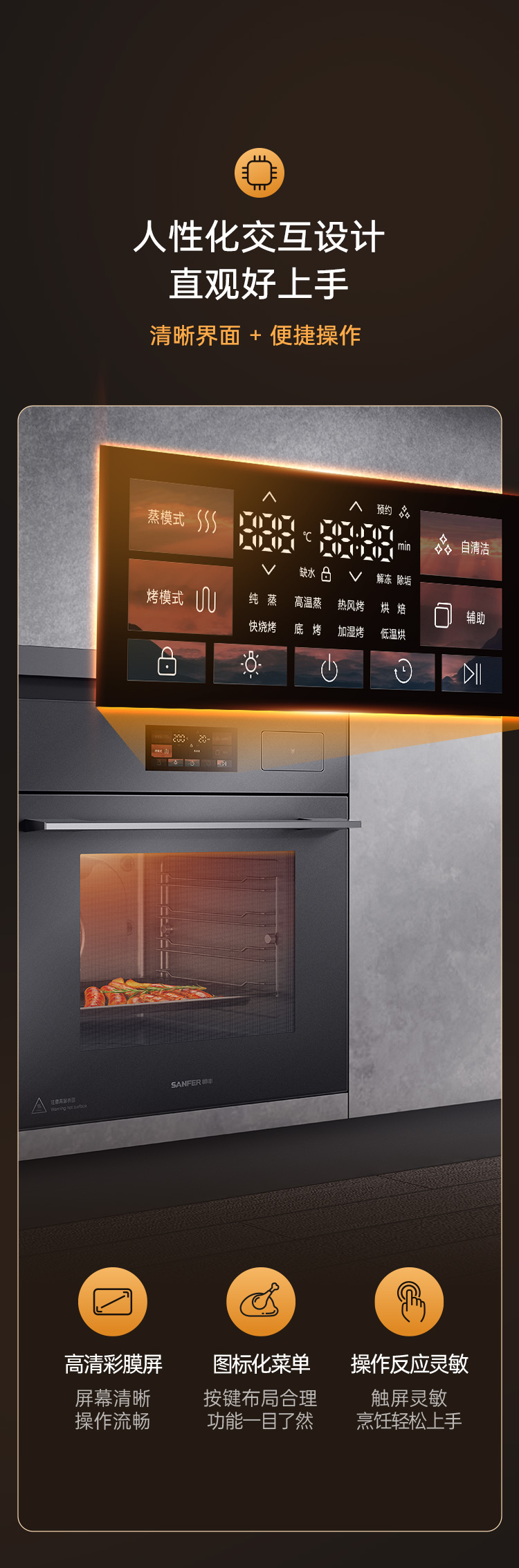 帥豐ZK7嵌入式蒸烤箱（預(yù)售）集成烹飪中心